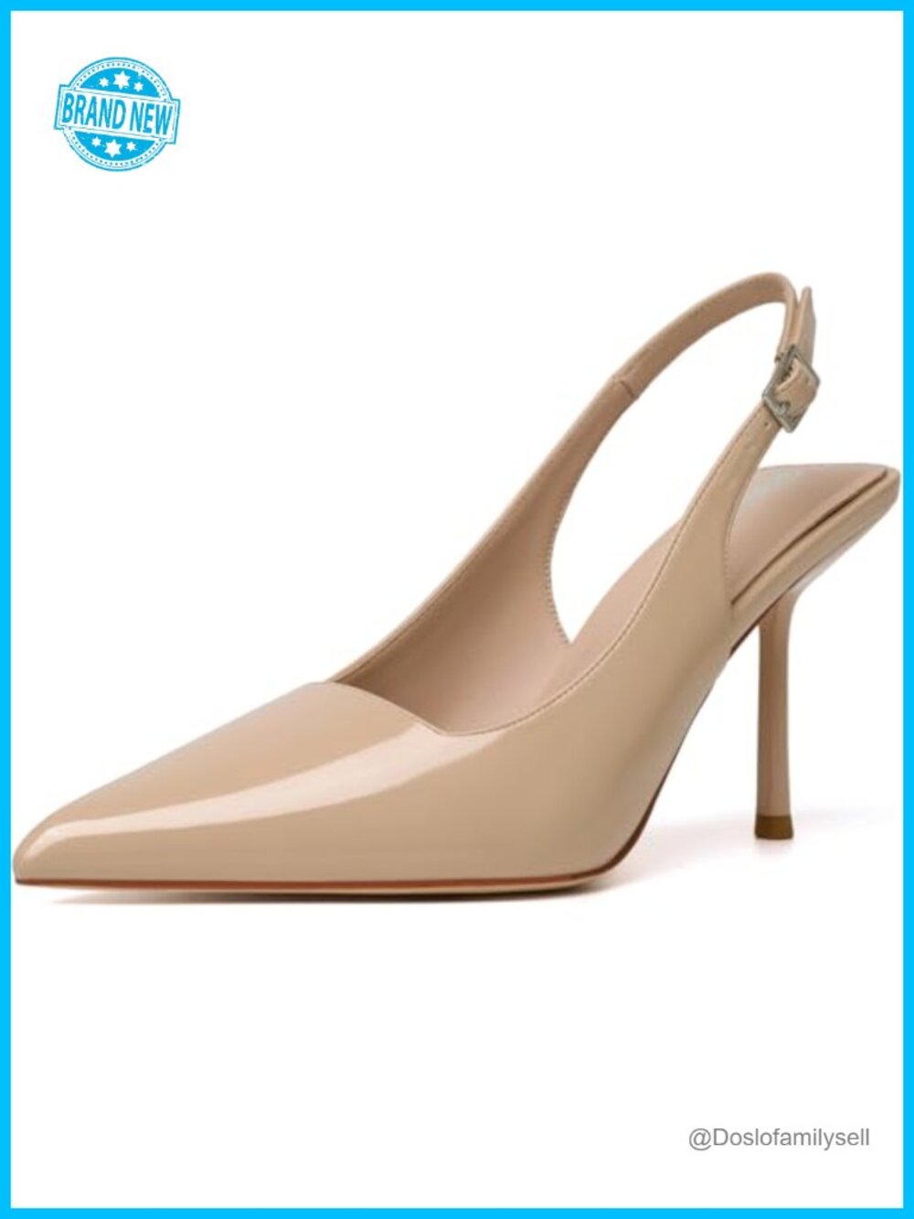 Slingback Pumps Closed Toe Pointy High Heels Dressy Evening Shoes